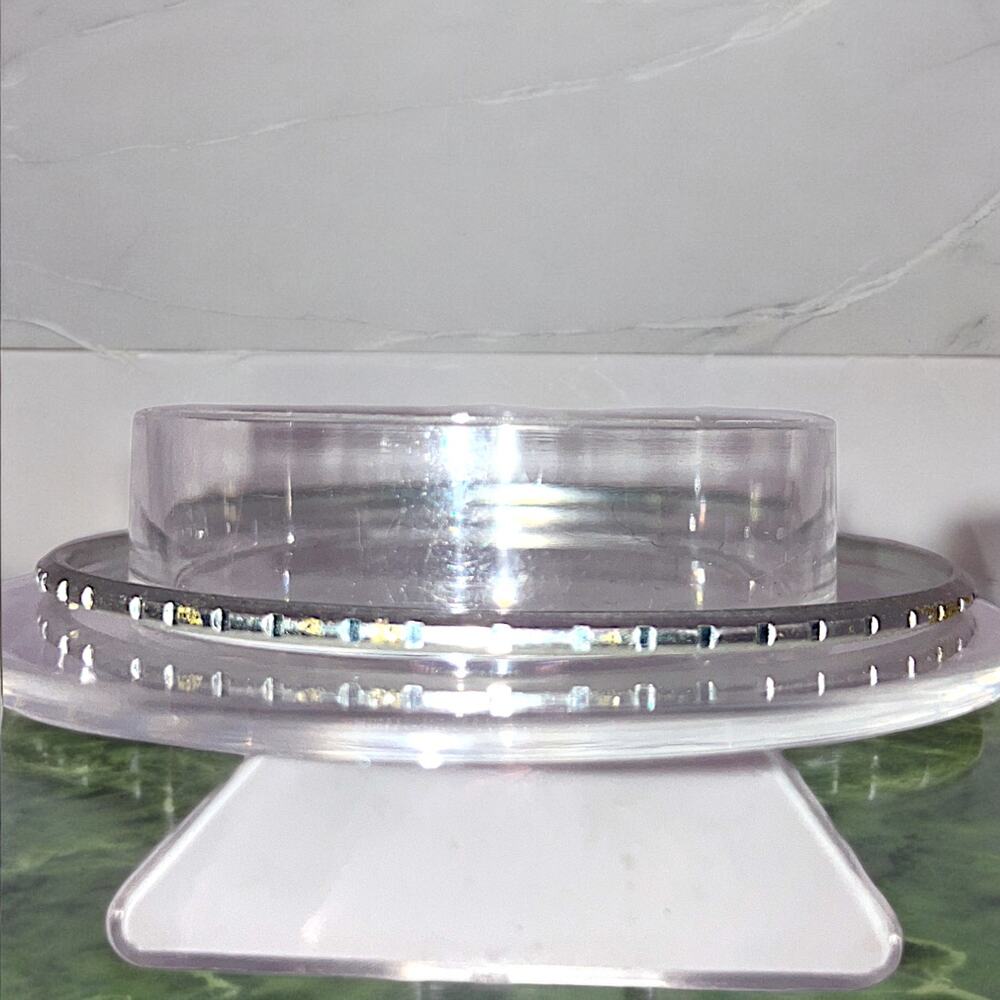 Silver-Tone Cut Pattern Textured 2.75" Bangle Bracelet!